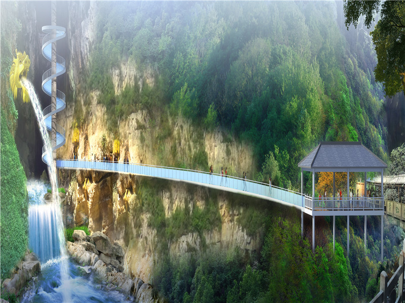 Construction case of Jinggangshan glass walkway project